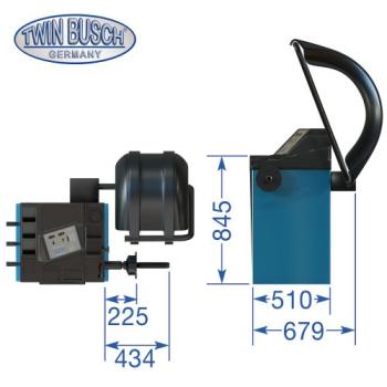 Twin Busch TWF150-X11: Set - Reifenmontagemaschine TW X-11 230V + Reifenwuchtmaschine TW F-150